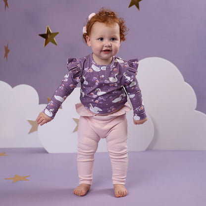 Baby Pink Organic Pants with Frill (Limited Style)