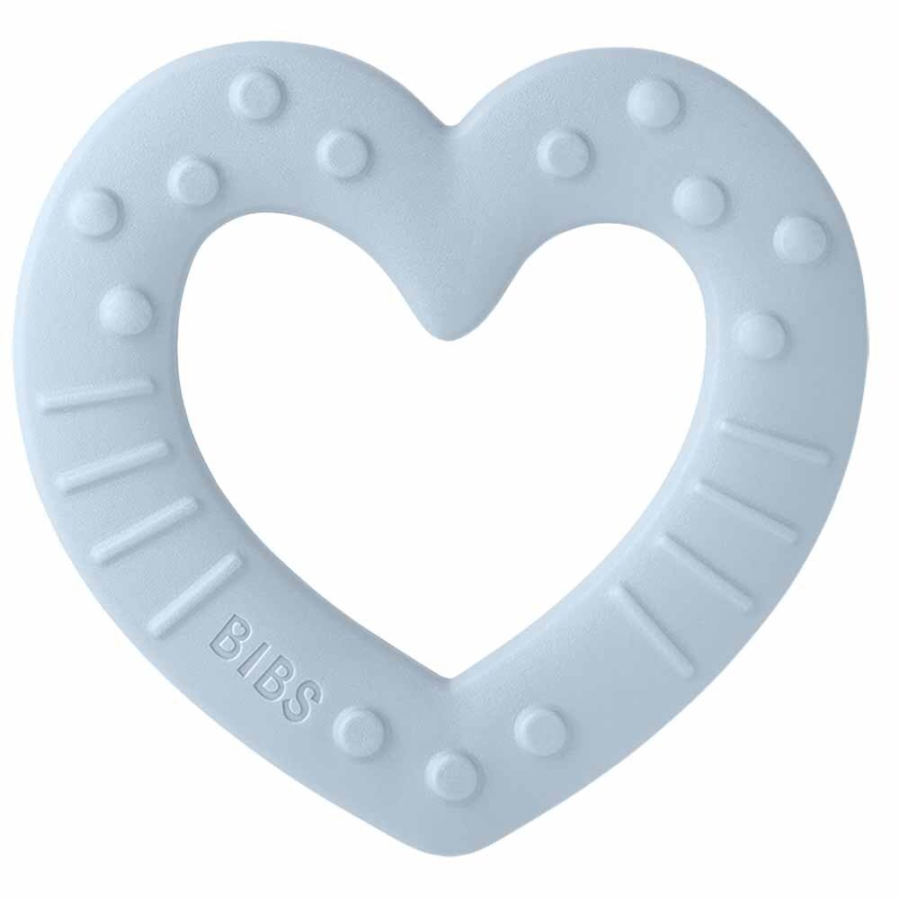 BIBS Baby Bitie Heart Teether - Baby Blue