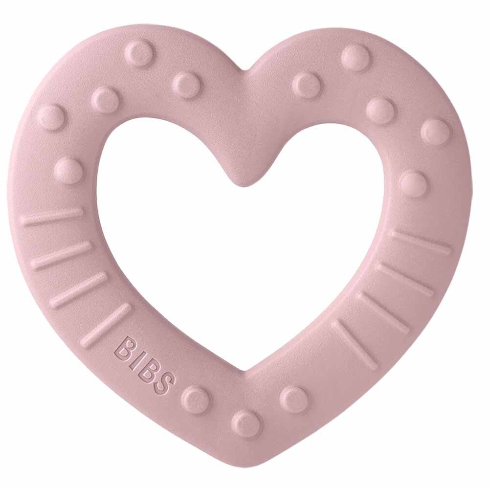 BIBS Baby Bitie Heart Teether - Pink Plum