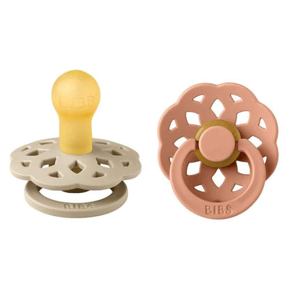 BIBS Boheme Dummy 2 Pack - Vanilla/ Peach