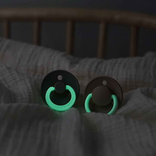 BIBS Night Glow Dummy 2 Pack - Vanilla