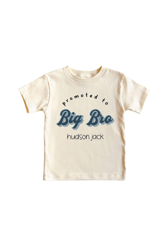 Personalized Promoted To Big Bro Tee | Natural