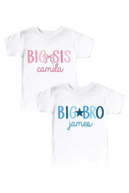 Personalized Promoted To Big Kids Graphic Tee | White