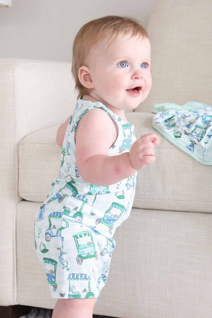 Sleeveless Snap Romper | Birdie Babes Green