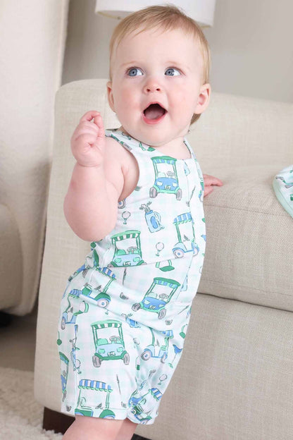 Sleeveless Snap Romper | Birdie Babes Green