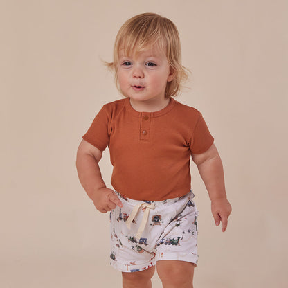 Biscuit Short Sleeve Organic Bodysuit