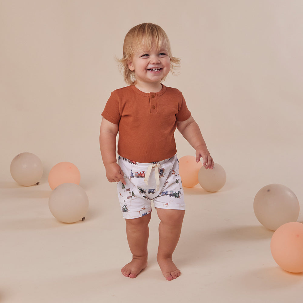 Biscuit Short Sleeve Organic Bodysuit