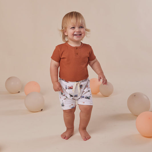 Biscuit Short Sleeve Organic Bodysuit