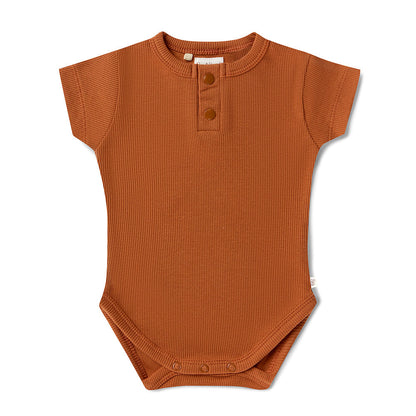 Biscuit Short Sleeve Organic Bodysuit
