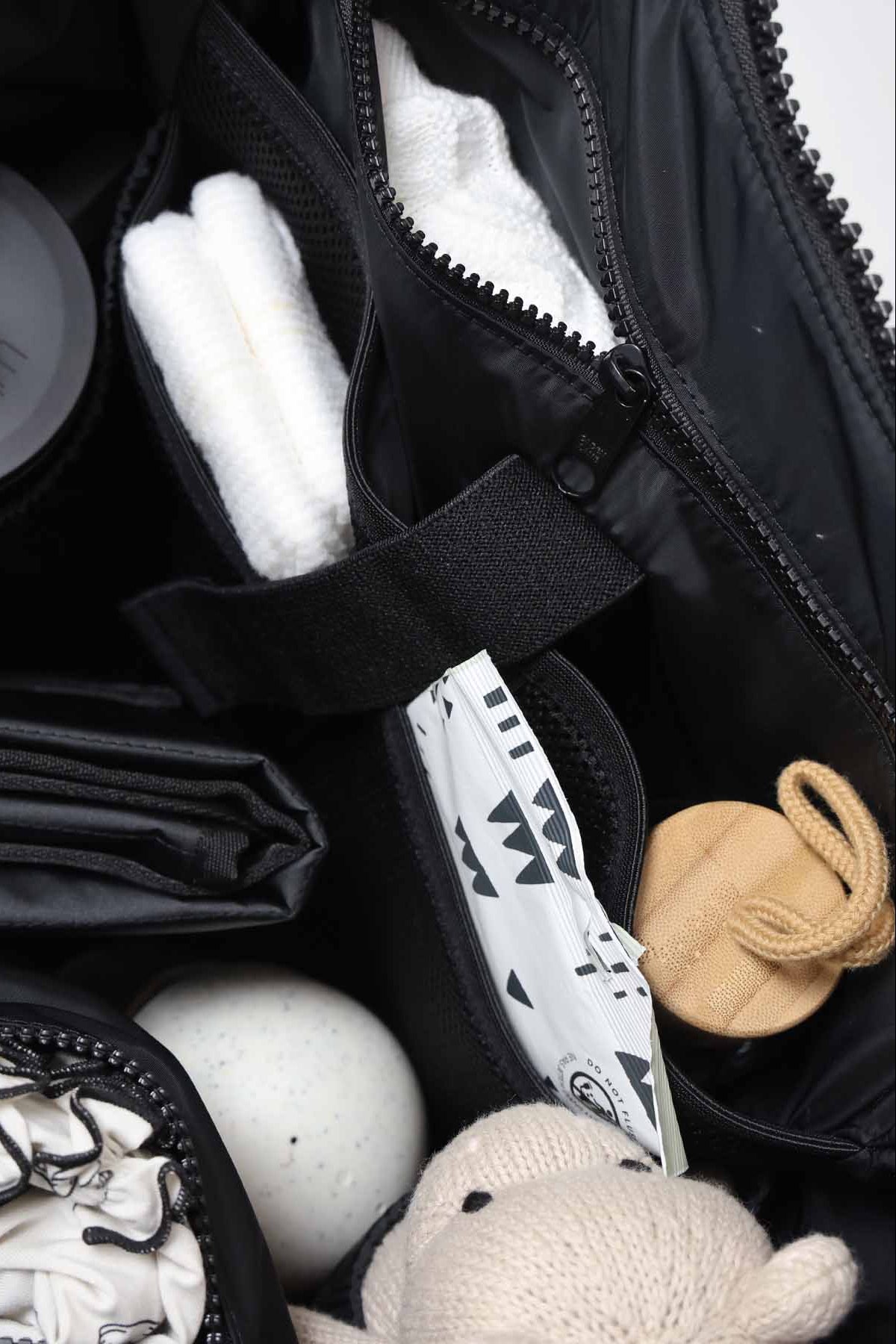 Lane Convertible Diaper Bag Tote | Black