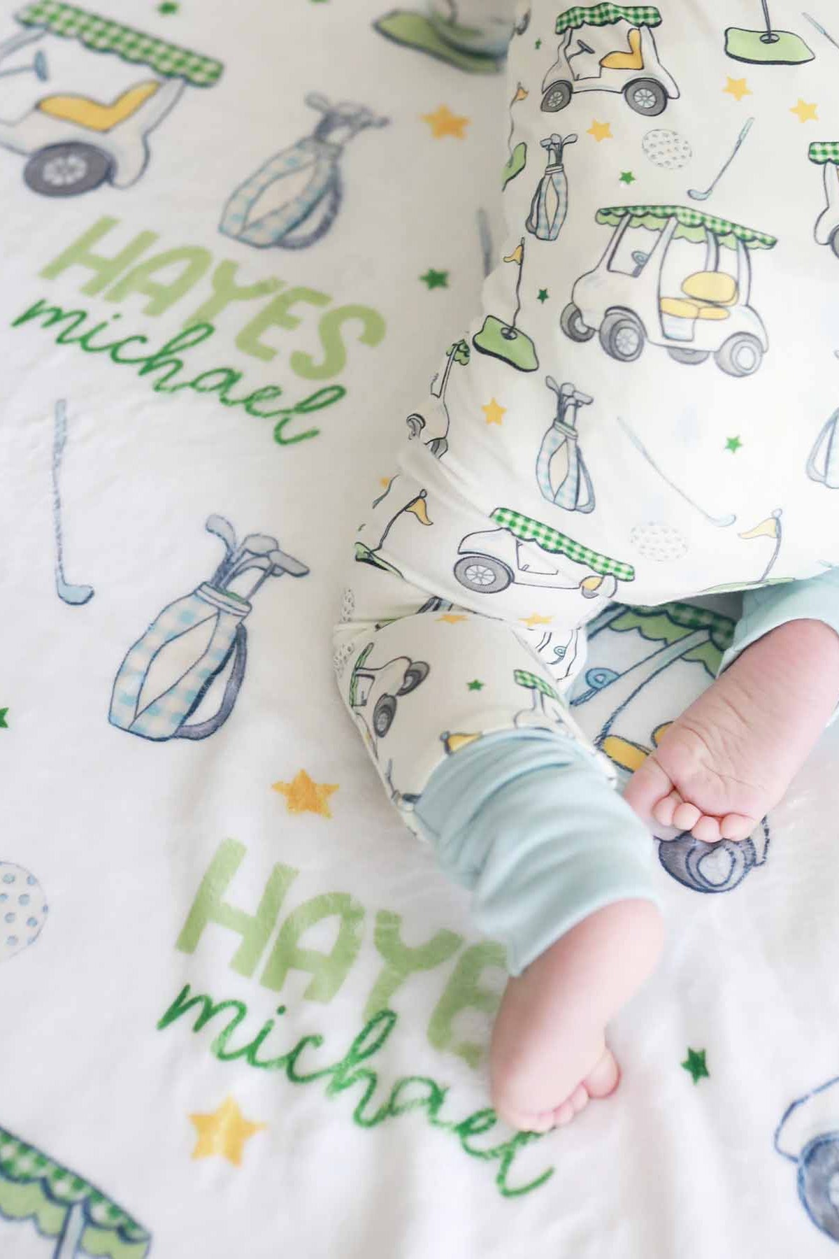 Country Club Cuties Personalized Kids Blanket | Blue