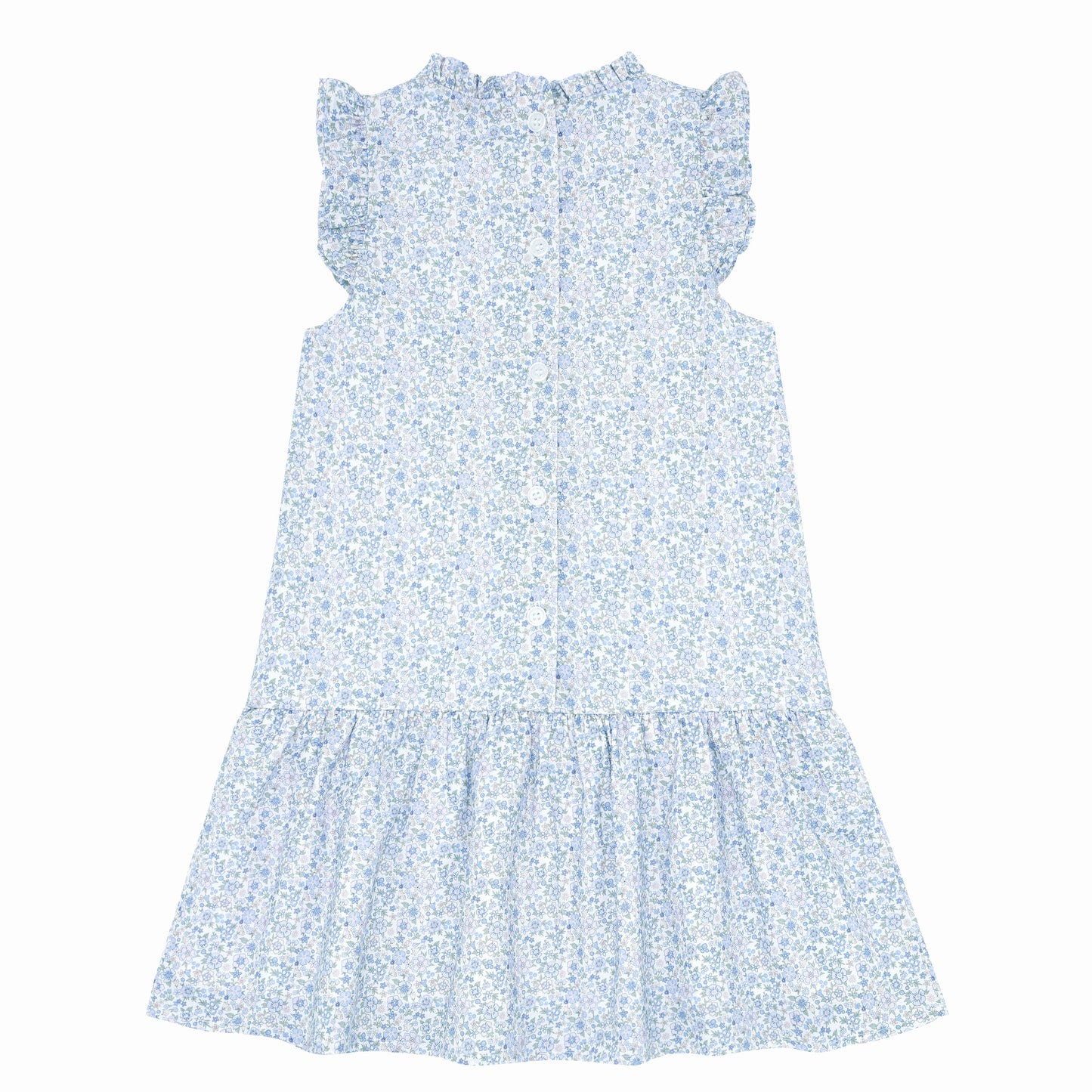 girls slate floral drop waist dress