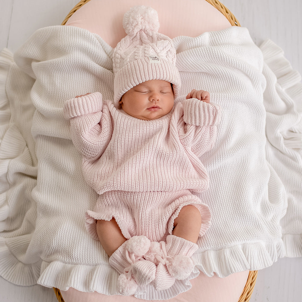 Blush Pink Organic Cotton Knit Bloomers