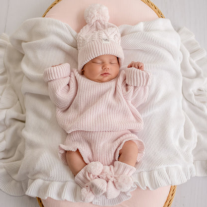 Blush Pink Organic Cotton Knit Bloomers