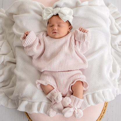 Blush Pink Organic Cotton Knit Bloomers