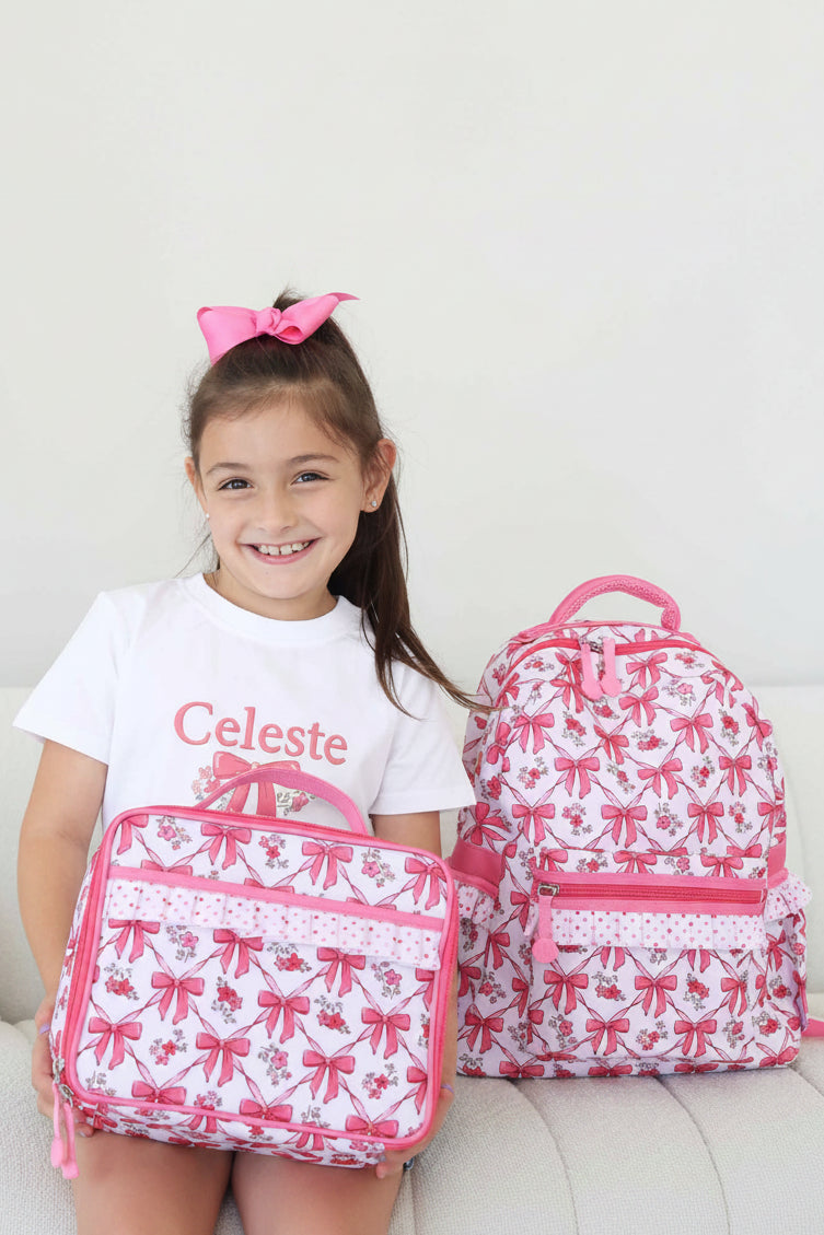 Kids Embroidered Ruffle Lunchbox | Bow Besties