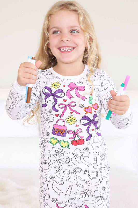 Colorable Two Piece Pajama Set | Material Girl