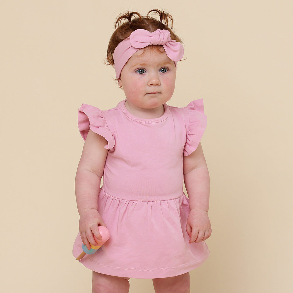 Bubblegum Short Sleeve Organic Dress