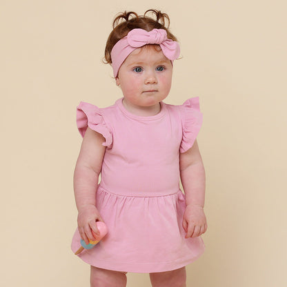 Bubblegum Short Sleeve Organic Dress