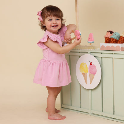 Bubblegum Short Sleeve Organic Dress