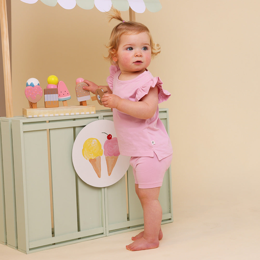 Bubblegum Organic T-Shirt with Frill