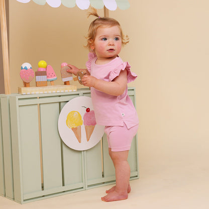 Bubblegum Organic T-Shirt with Frill