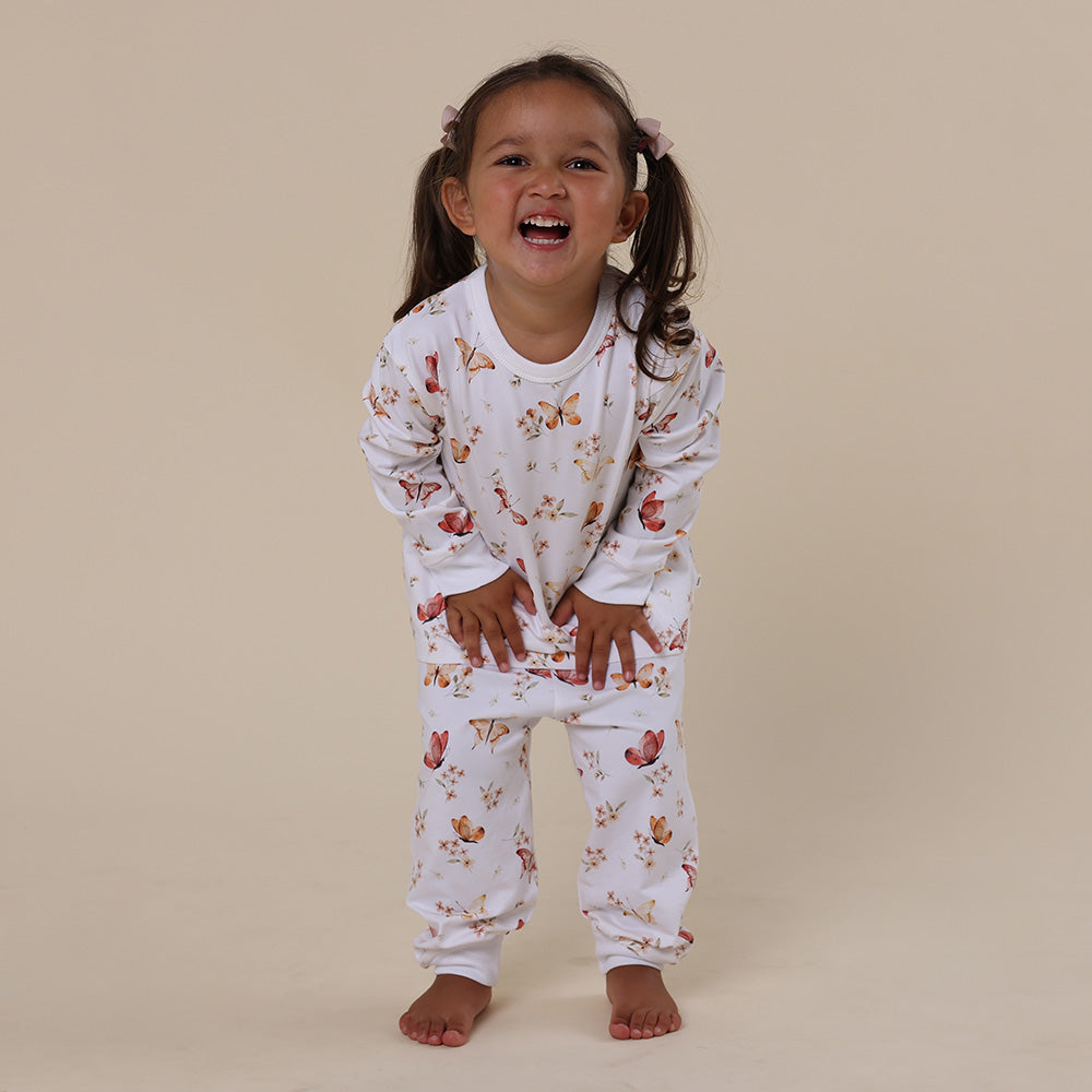 Butterfly Organic Kids Long Sleeve PJ Set