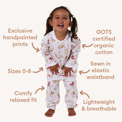 Butterfly Organic Kids Long Sleeve PJ Set