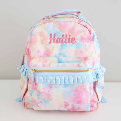 Kids Embroidered Ruffle Backpack | Candy Clouds