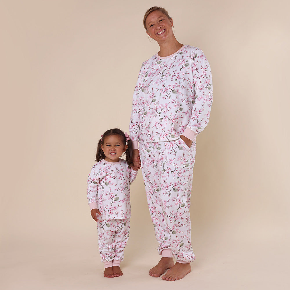 Cherry Blossom Organic Kids Long Sleeve PJ Set
