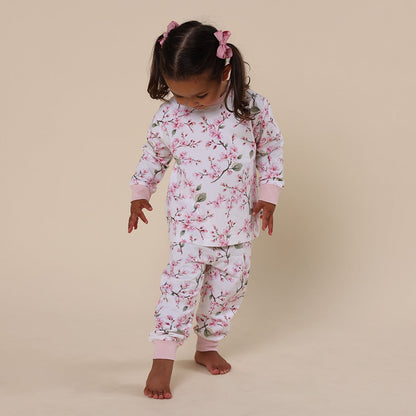 Cherry Blossom Organic Kids Long Sleeve PJ Set
