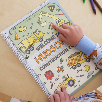 Personalized Coloring Book | Construction Zone
