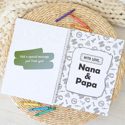 Personalized Coloring Book | Construction Zone