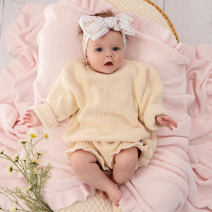 Cream Organic Cotton Knit Bloomers