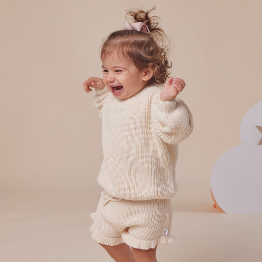 Cream Organic Cotton Knit Bloomers