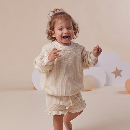 Cream Organic Cotton Knit Bloomers