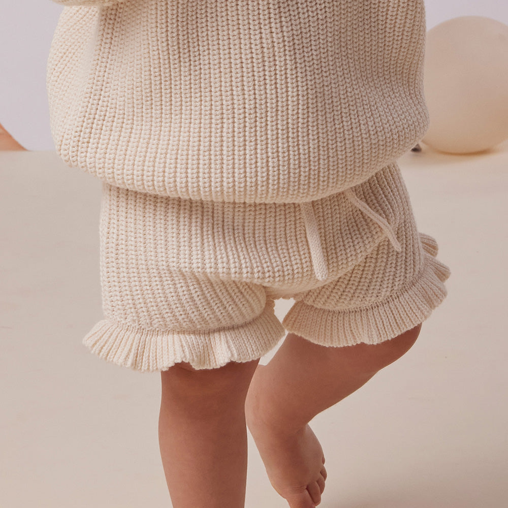 Cream Organic Cotton Knit Bloomers