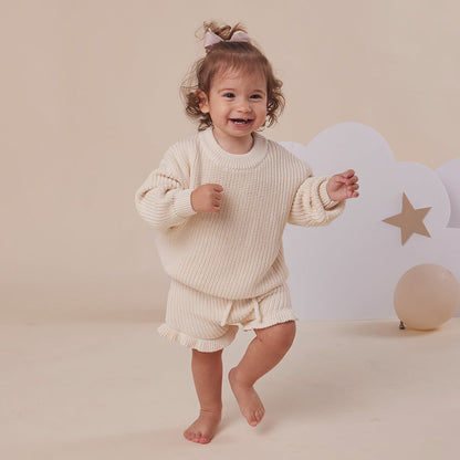 Cream Organic Cotton Knit Bloomers