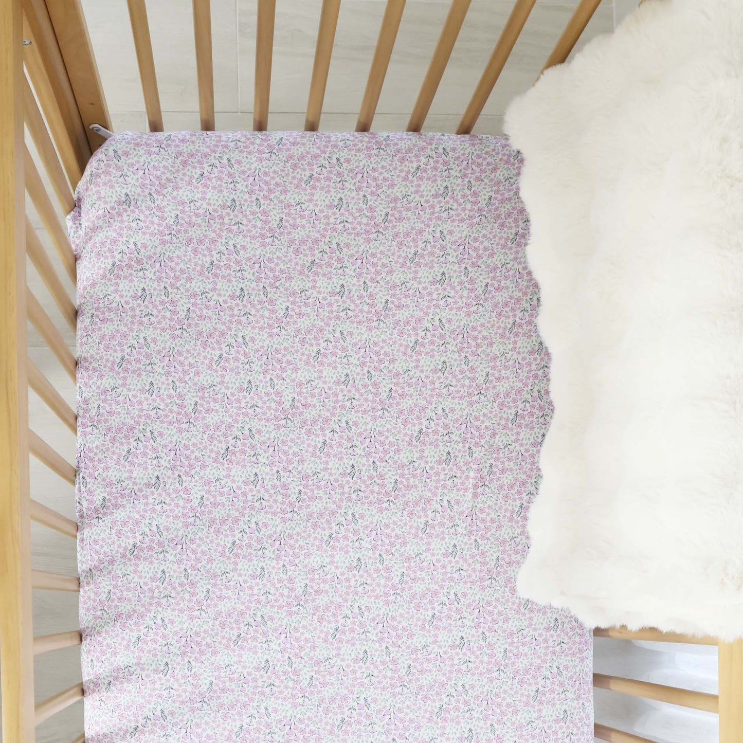Lilac Meadow Crib Sheet