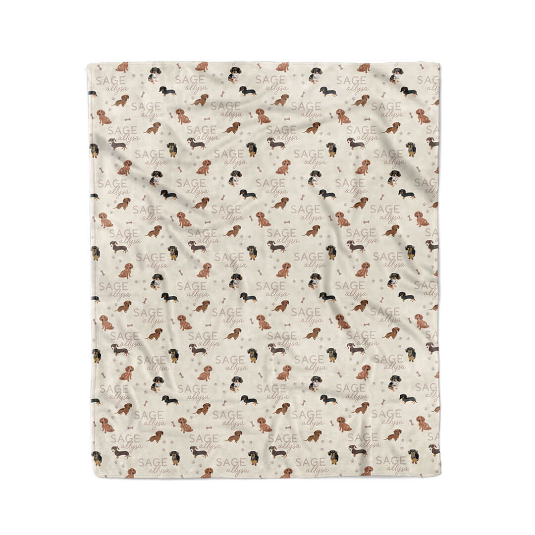 Personalized Kids Blanket | Dachshund