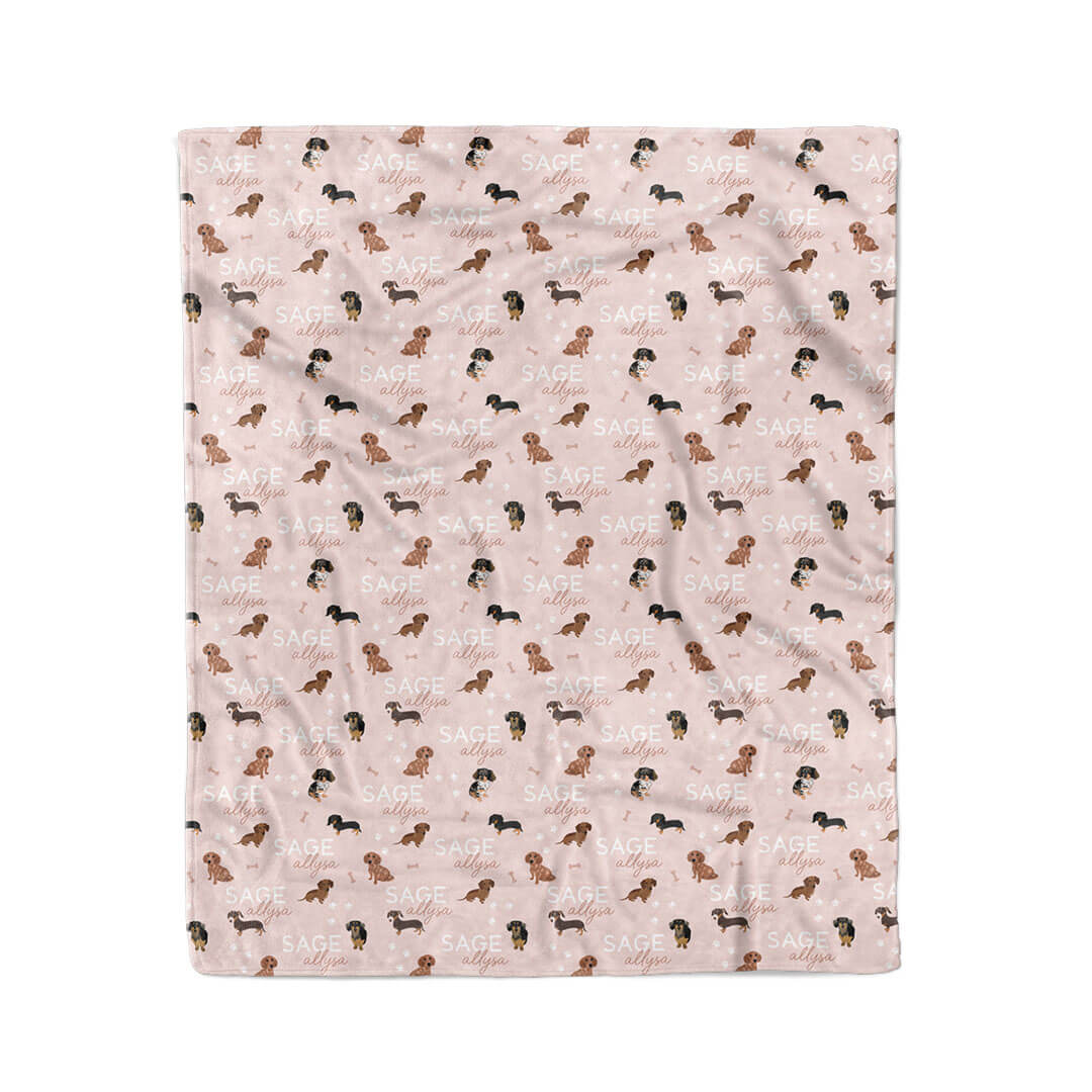 Personalized Kids Blanket | Dachshund