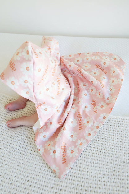 Personalized Hooded Towel | Peach Dream