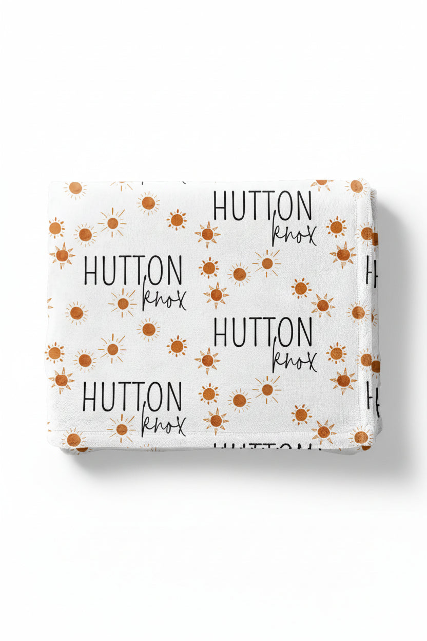 Desert Suns Personalized Toddler Blanket