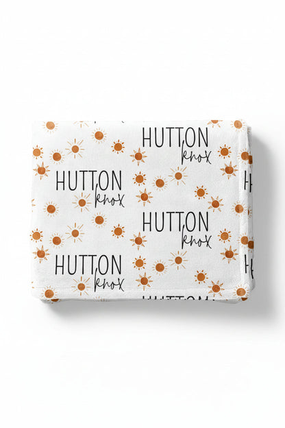 Desert Suns Personalized Toddler Blanket