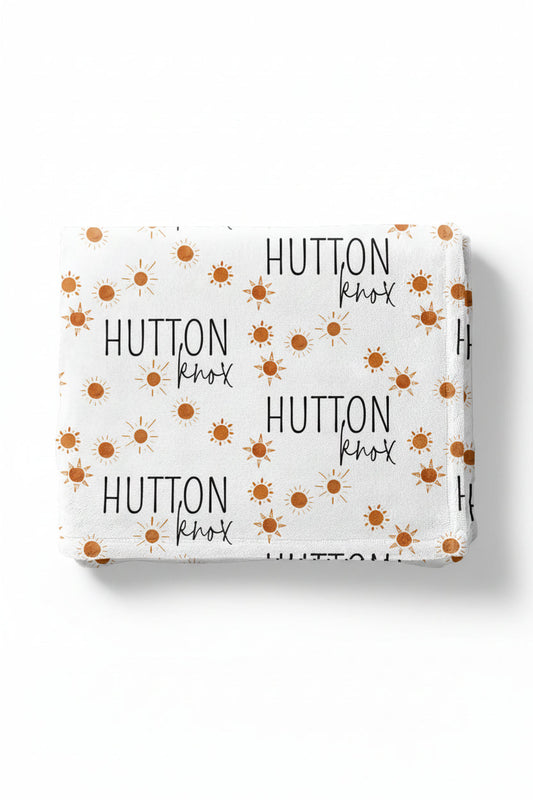 Desert Suns Personalized Toddler Blanket