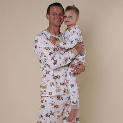 Diggers & Tractors Organic Mens Long Sleeve PJ Set
