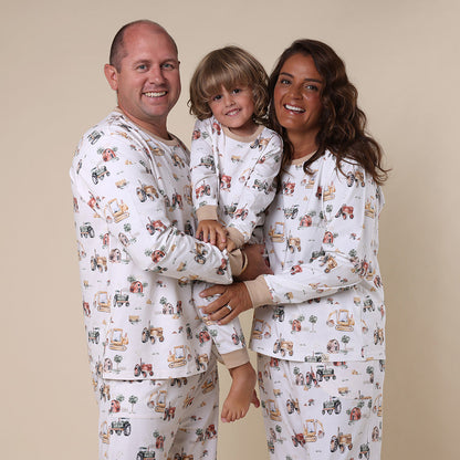 Diggers & Tractors Organic Womens Long Sleeve PJ Set