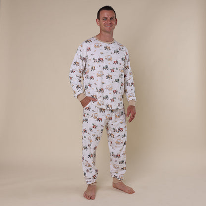 Diggers & Tractors Organic Mens Long Sleeve PJ Set