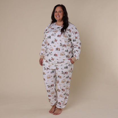 Diggers & Tractors Organic Womens Long Sleeve PJ Set