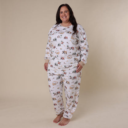Diggers & Tractors Organic Womens Long Sleeve PJ Set